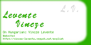 levente vincze business card